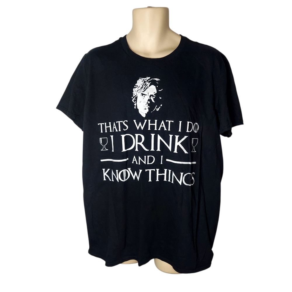 Game of Thrones I Drink and Know Things T Shirt Size Large Lannister Dinklage